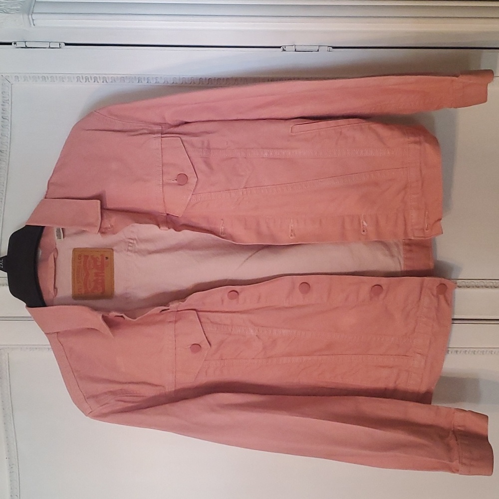 Levi Strauss Womens Size Medium Pink Denim Jacket